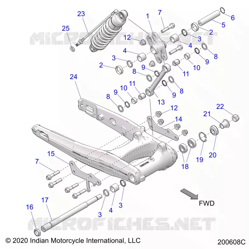 HINTERRADAUFHÃ„NGUNG ASM., SWING ARM AND SHOCK