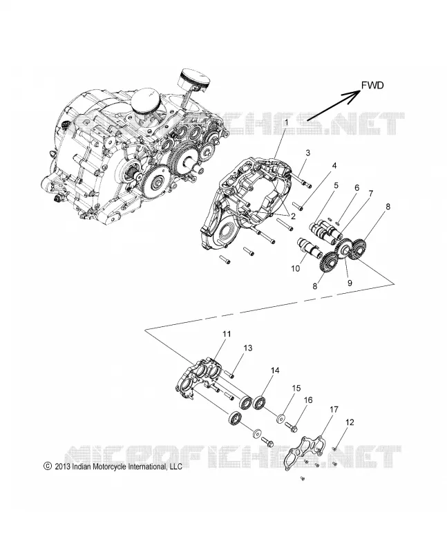 ENGINE, CAM SHAFTS AND GEARS - N15CCC/CCV ALL OPTIONS (49INDIANCAM142)