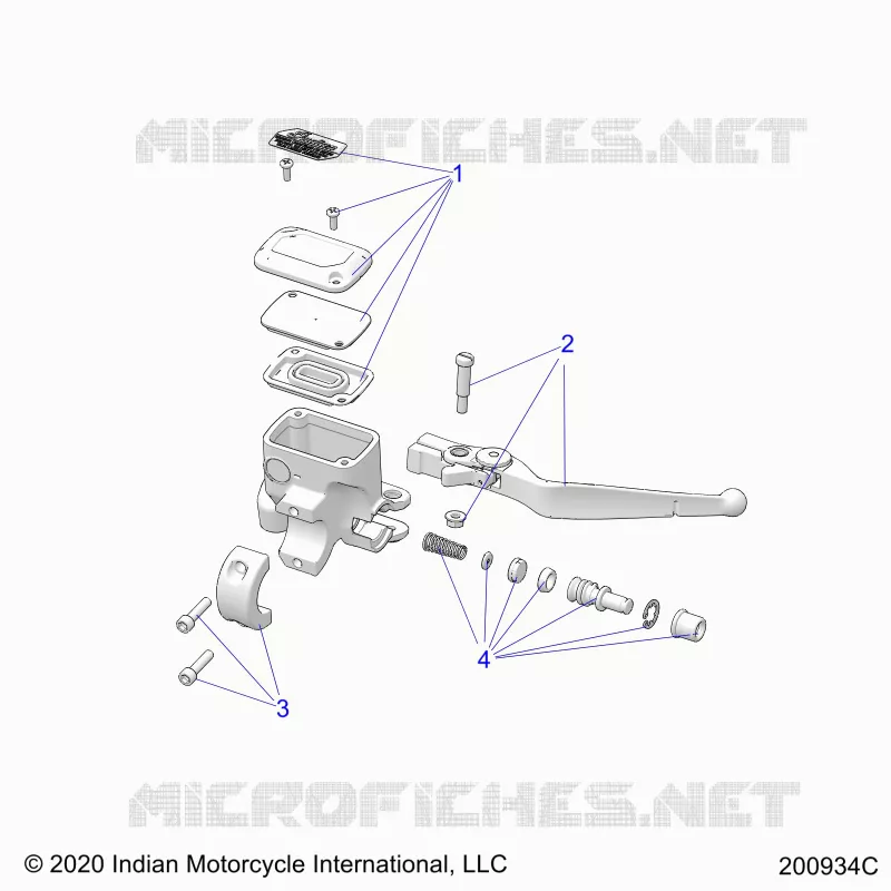 VORDERBREMSE, LEVER AND MASTER CYLINDER