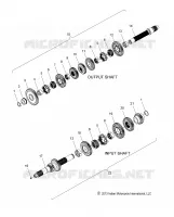 DRIVE TRAIN, INPUT/OUTPUT SHAFT ASM. - N15CCC/CCV ALL OPTIONS (49INDIANTRANS14)