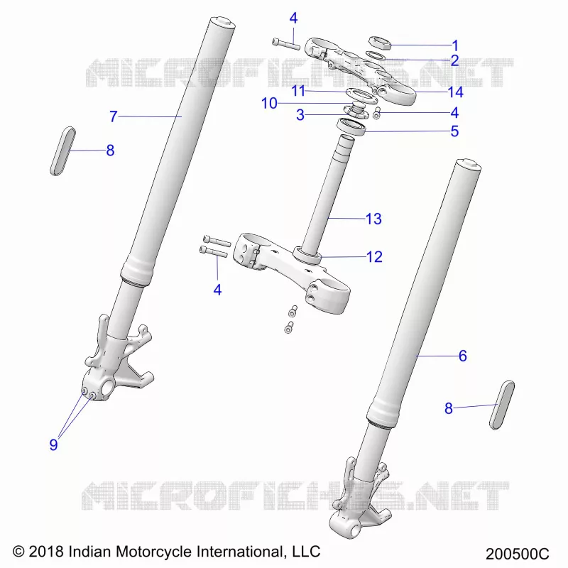 LENKUNG, FRONT FORKS