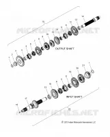 DRIVE TRAIN, INPUT/OUTPUT SHAFT ASM. - N15TCAAA/TRAAA ALL OPTIONS (49INDIANTRANS14)
