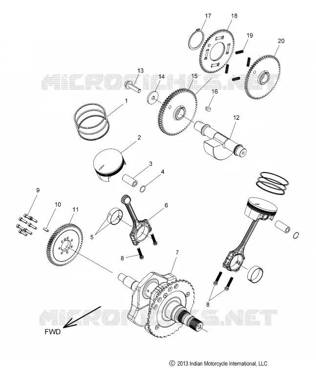 ENGINE, PISTON   KURBELWELLE