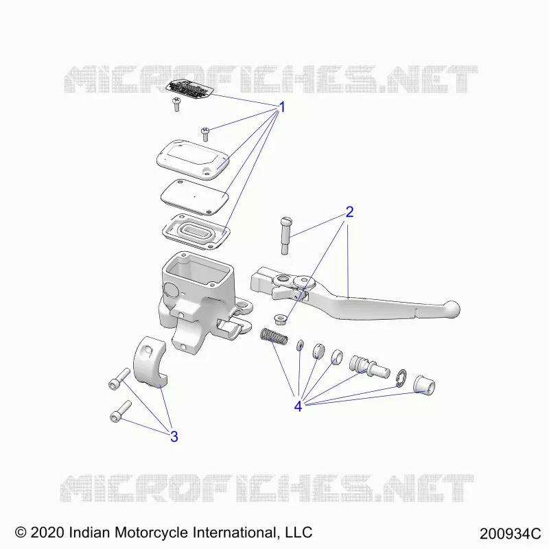 VORDERBREMSE, LEVER AND MASTER CYLINDER