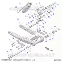 HINTERRADAUFHÃ„NGUNG ASM., SWING ARM AND SHOCK