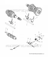 DRIVE TRAIN, SHIFT GABELN AND DRUM