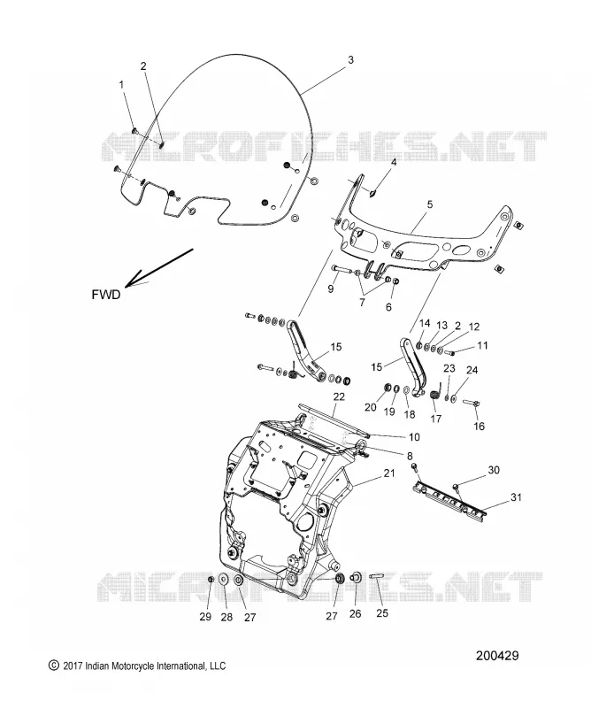 FAIRING ASM, WINDSHIELD MOUNT