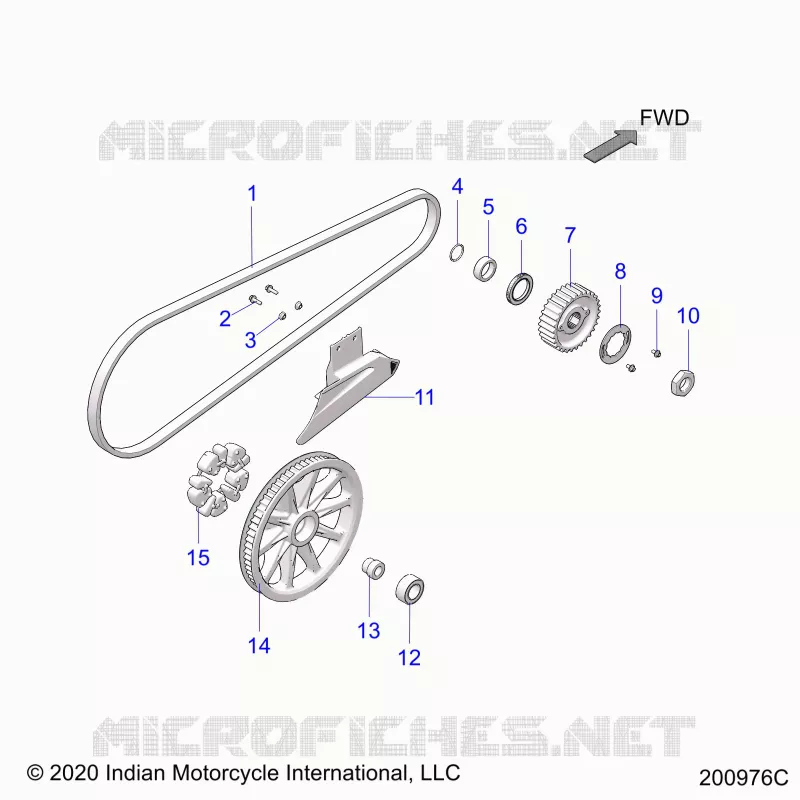 ANTRIEB, DRIVE SPROCKET, BELT AND GUARD