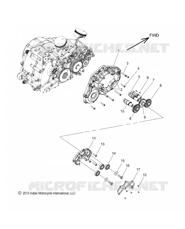 ENGINE, CAM SHAFTS AND GEARS - N14CCC/CCV/TCA ALL OPTIONS (49INDIANCAM142)