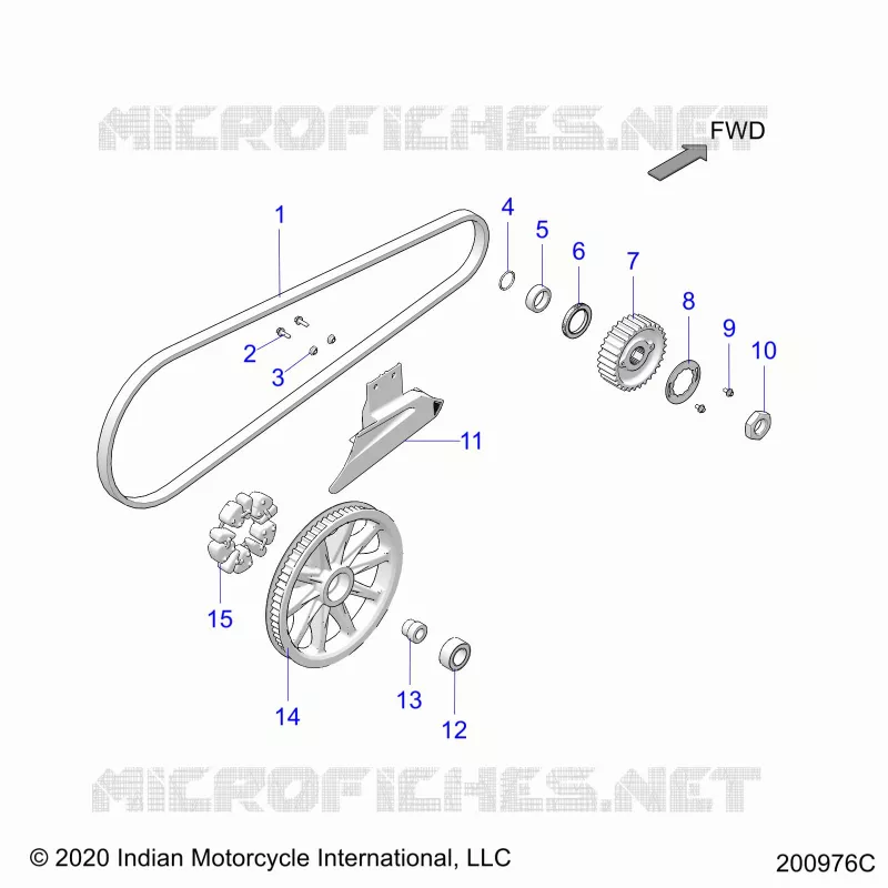 ANTRIEB, DRIVE SPROCKET, BELT AND GUARD