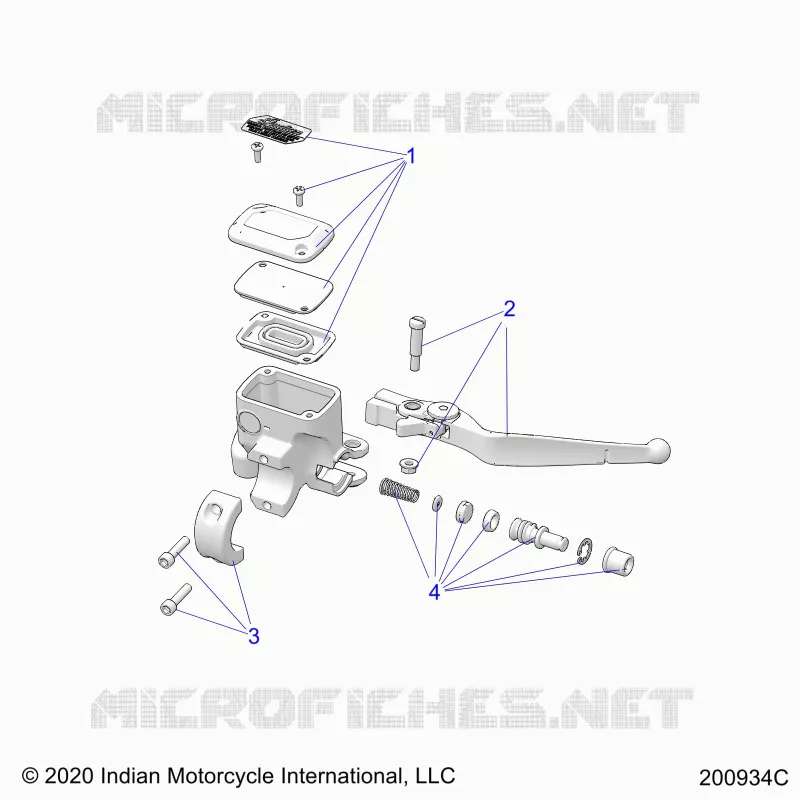 VORDERBREMSE, LEVER AND MASTER CYLINDER
