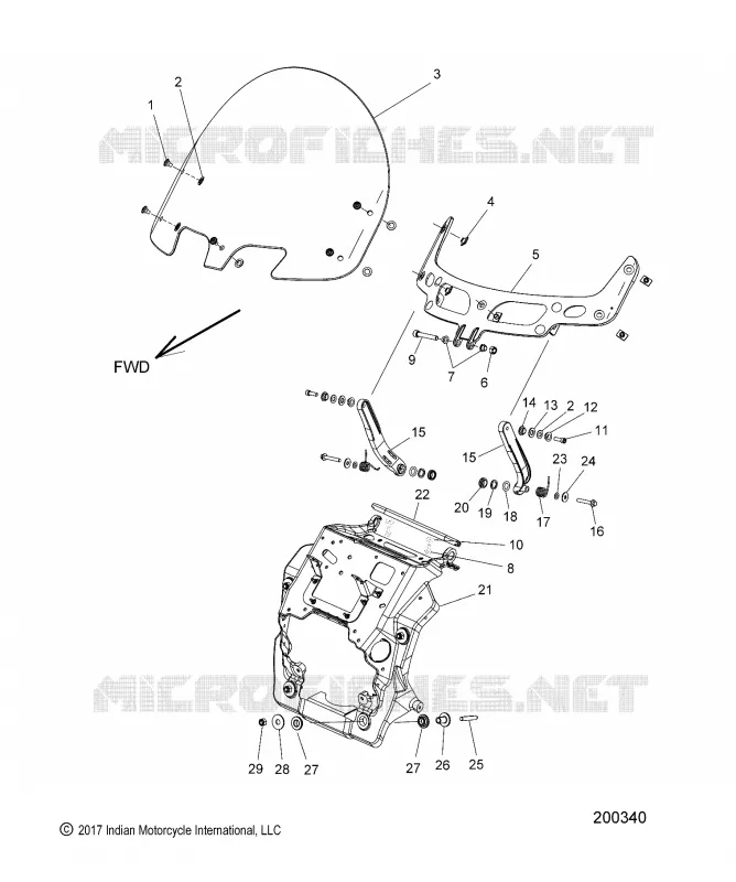 FAIRING ASM, WINDSHIELD MOUNT