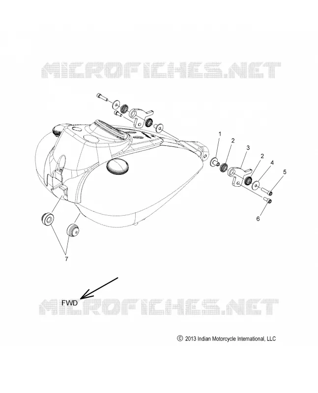 FUEL SYSTEM, FUEL TANK MOUNTING - N15CCC/CCV ALL OPTIONS (49INDIANFUELMTG14)