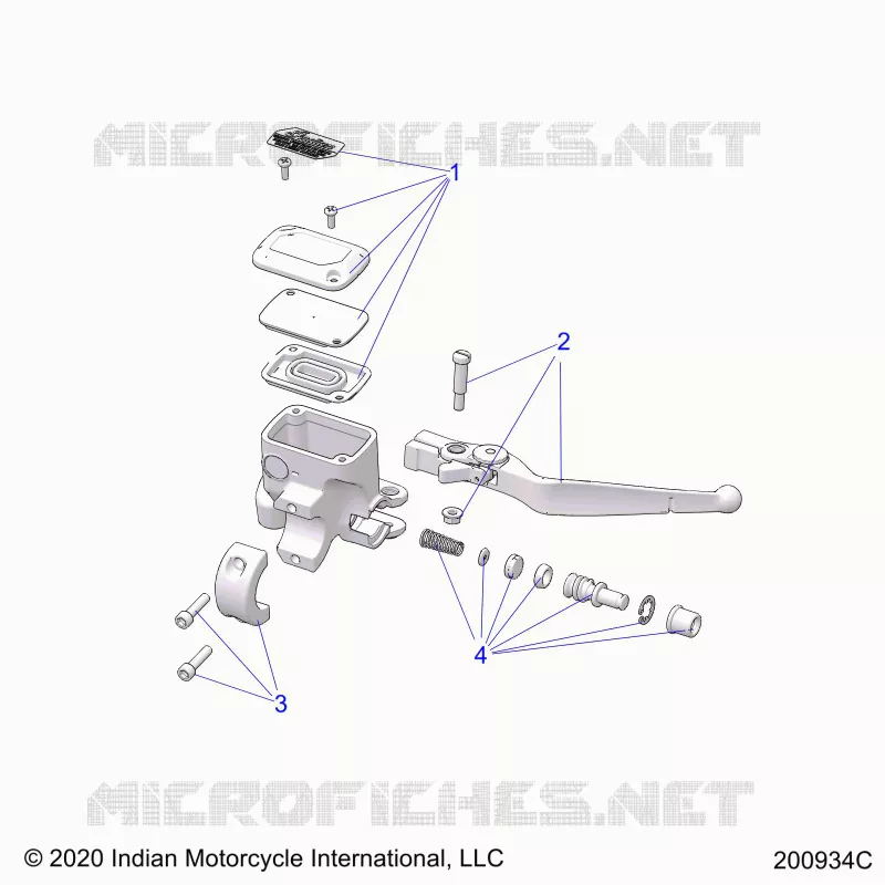 VORDERBREMSE, LEVER AND MASTER CYLINDER