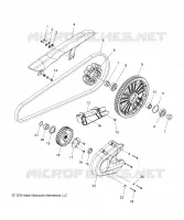 DRIVE TRAIN, SPROCKETS, GUARDS AND BELT - N15MSA00AA/AB/AC/AE (49INDIANDRVSPROCKET15SCOUT)
