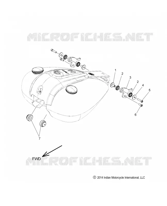 FUEL SYSTEM, FUEL TANK MOUNTING - N15TCAAA/TRAAA ALL OPTIONS (49INDIANFUELMTG15R)