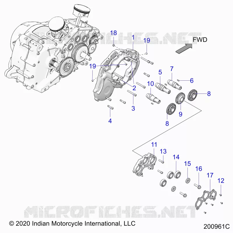 MOTOR, CAM SHAFTS AND GEARS