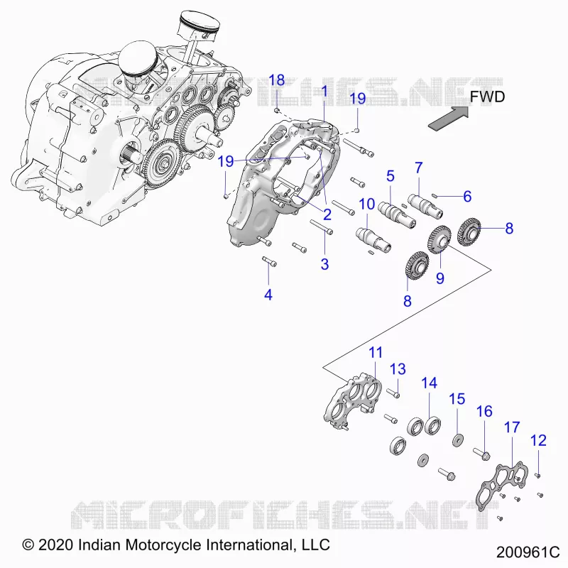 MOTOR, CAM SHAFTS AND GEARS
